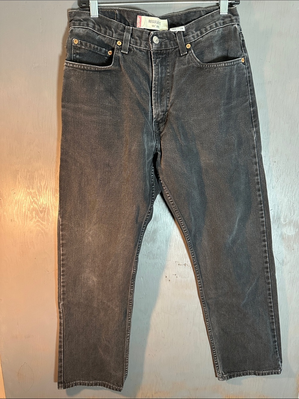 Levi's Black Washed Relaxed Jeans